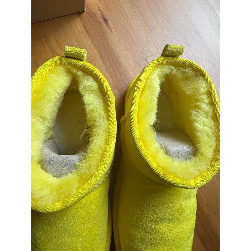 UGG Kids' Classic Ultra Mini Boots - Canary Yellow - Size 2